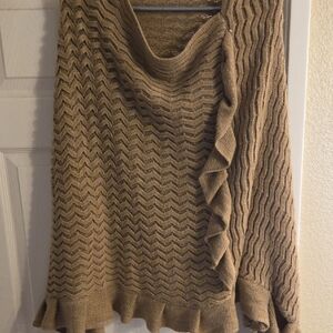 Chic Tan Women's Poncho Sweater